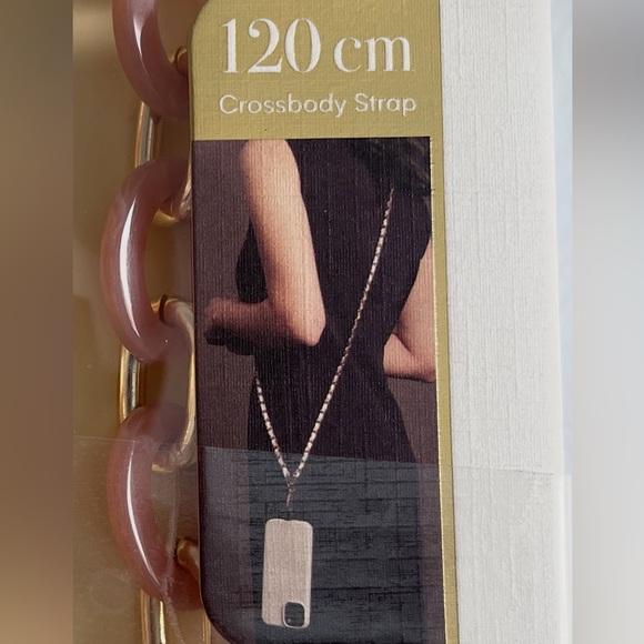 Universal Crossbody Phone Strap - Pink and Gold NIB